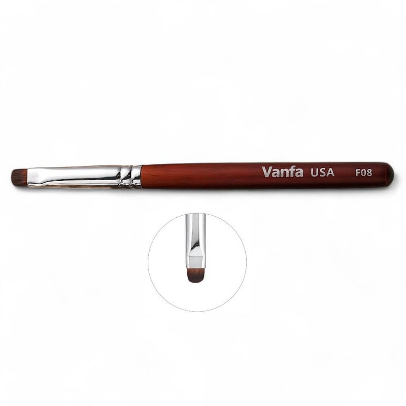 Vanfa French Brush for Nails, Clean up brush for Gel Nail Polish (F08) - Image 1